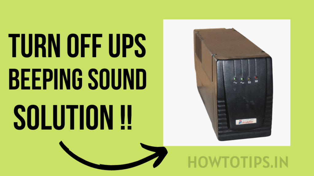 How To Stop UPS Beep Sound