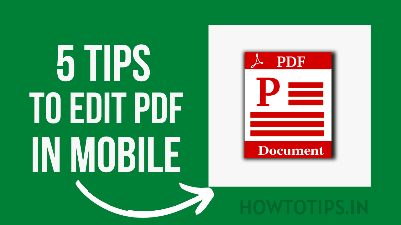 How to Edit PDF File in Mobile